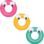 Trade Shop - Ciambella Salvagente Gonfiabile Bambini 3-6anni Occhi Mobili 61cm 3 Colori 36114 -