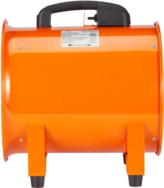 Ventilatore Portatile 254 mm Ventilatore a Cilindro con 10 m Sonda 255 W Potente Ventilatore di Aspirazione 1720cfm per l'Aspirazione di Polvere e Fumo (Casa/Lavorazione)