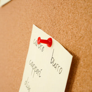 Lavagna con Fondo in Sughero 120x90 cm in Alluminio Silver