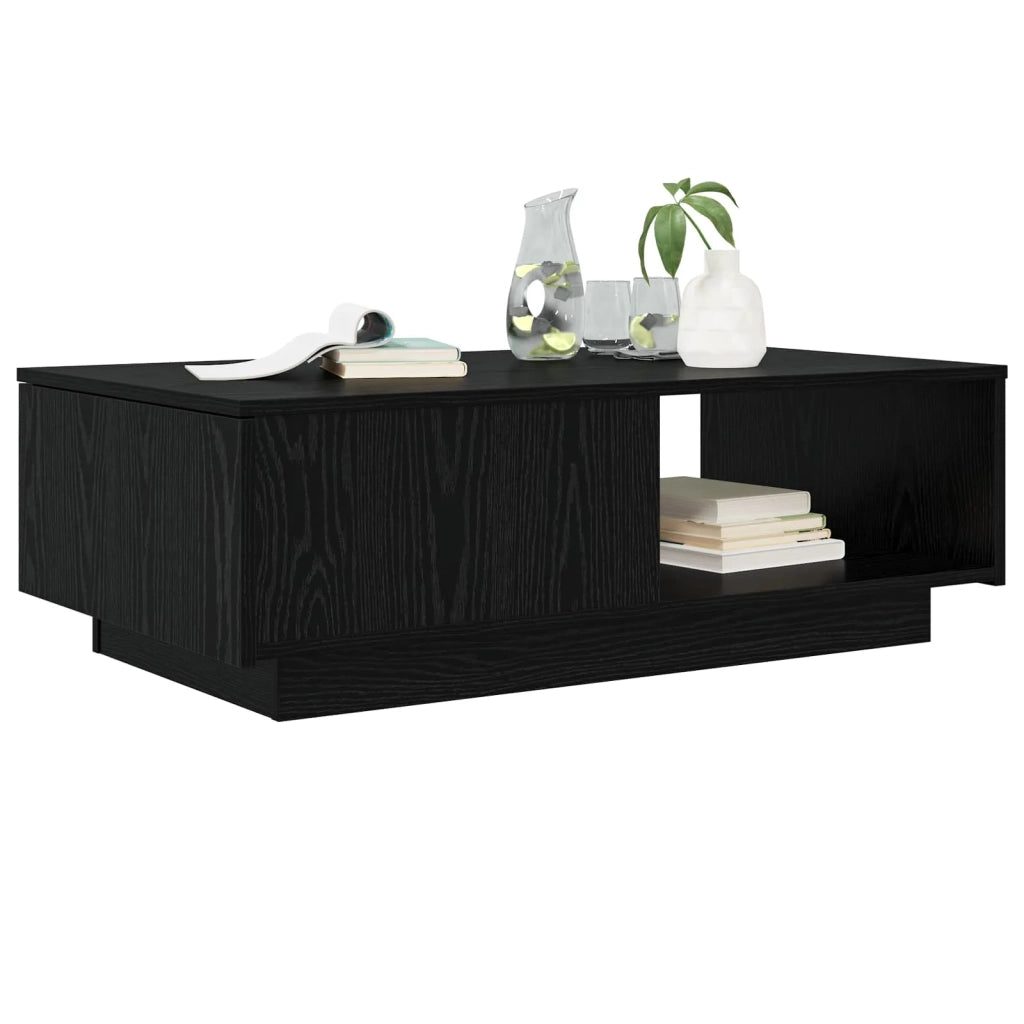 Tavolino da salotto con cassetto Rovere Nero 95 x 55 x 31 cm