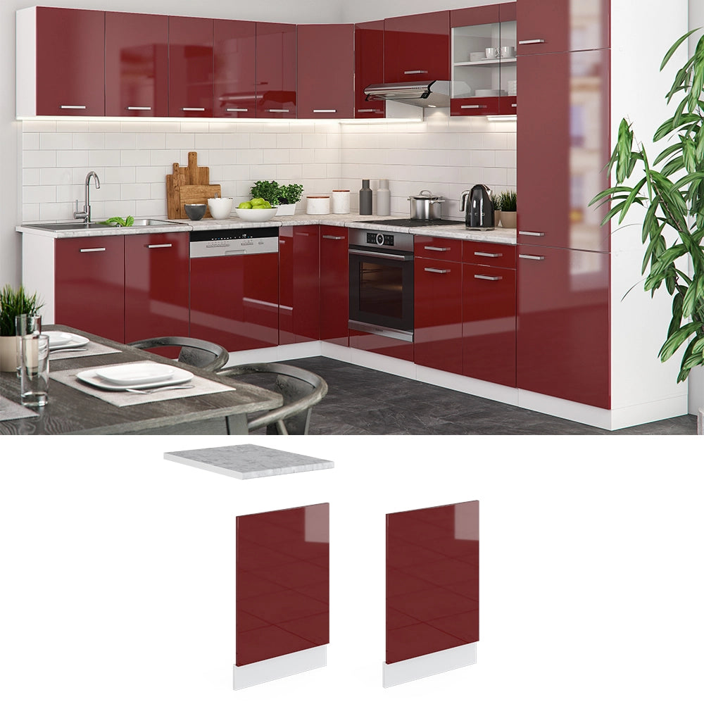 Vicco Pannello frontale Rosso lucido 45 cm , PL Rovere