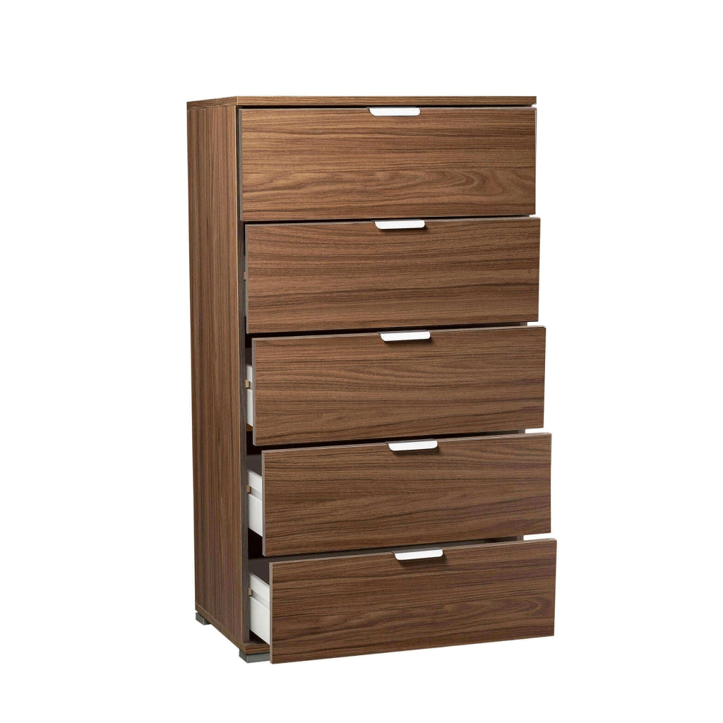 Cassettiera 5 cassetti in Legno Composito cm 60x38x103 - CLIFF