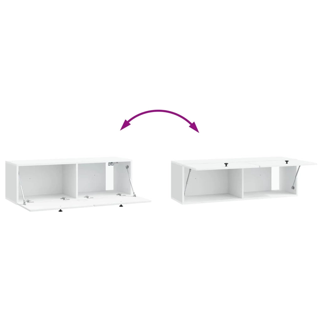 Mobile Porta TV da Muro 98 x 31 x 30 cm Bianco 899235