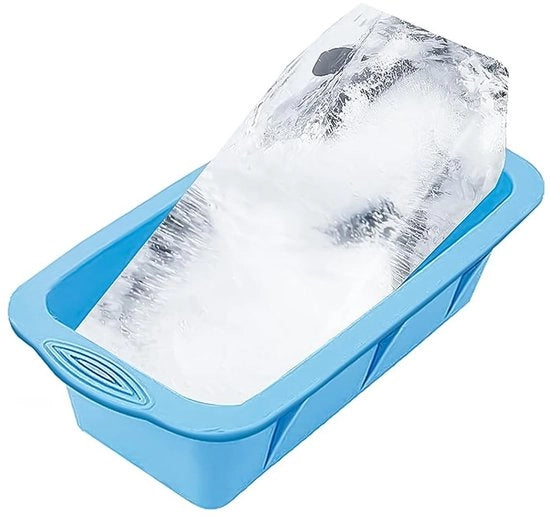 Forma per gelato in forma di cubo grande - Forme per gelato in silicone riutilizzabili - Per bagno di gelato/camping - Flessibile e facile da smontare - Dimensioni 24,8 x 12 cm - Forma per gelato