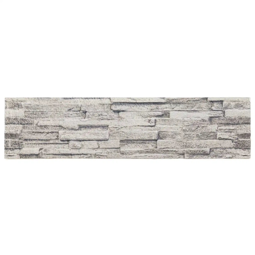 Pannelli da parete 10 pcs Grigio chiaro 100 x 25 cm Schiuma EPS