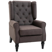 Poltrona Relax Massaggiante con Poggiapiedi ¨C Minimal ¨C Tessuto Marrone Scuro