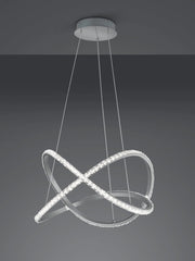 RUBIN LAMPADARIO A SOSPENSIONE A LED 50 CM CRISTALLO CON TELECOMANDO