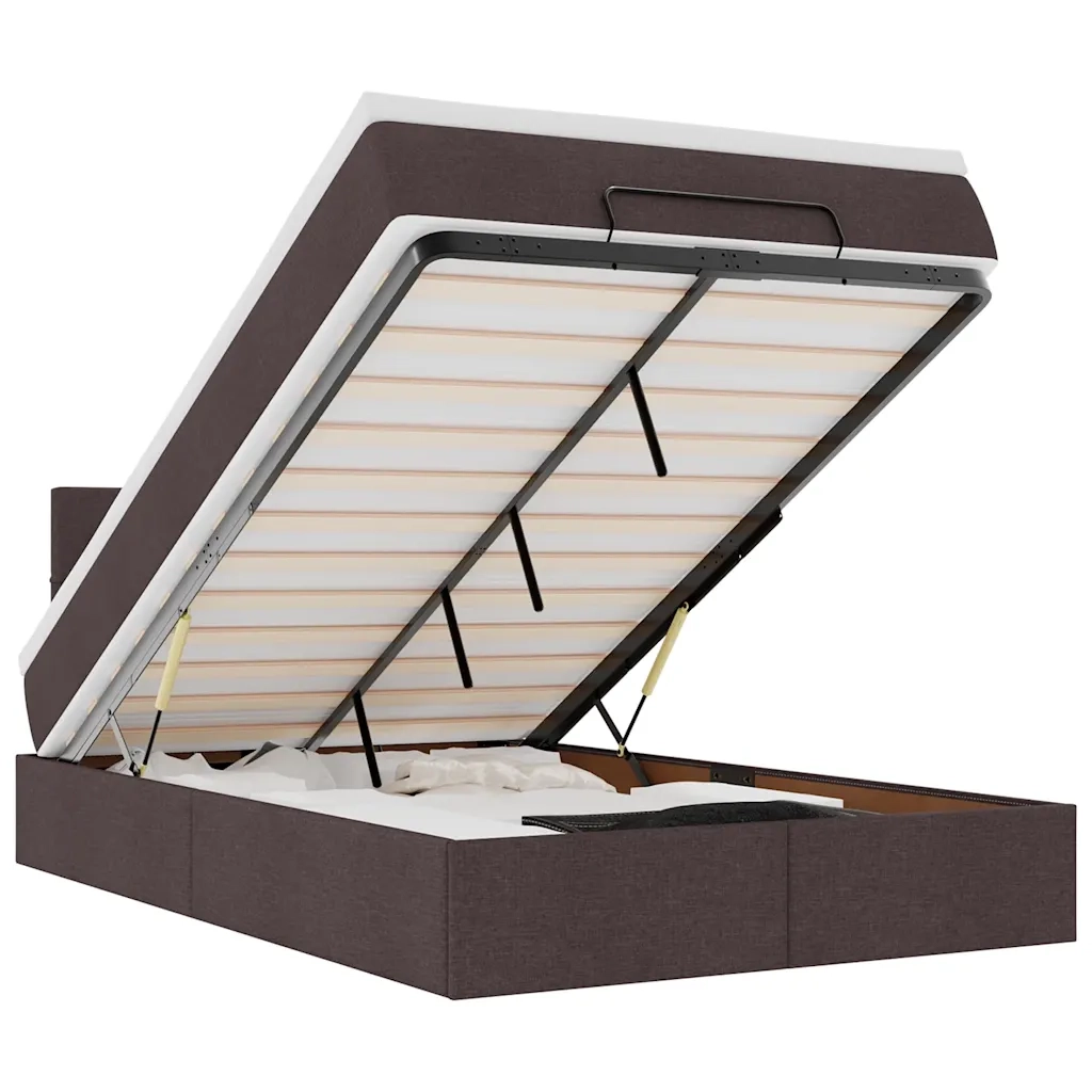 Struttura Letto Pouf con Materasso 80x200 cm in Tessuto 3312294