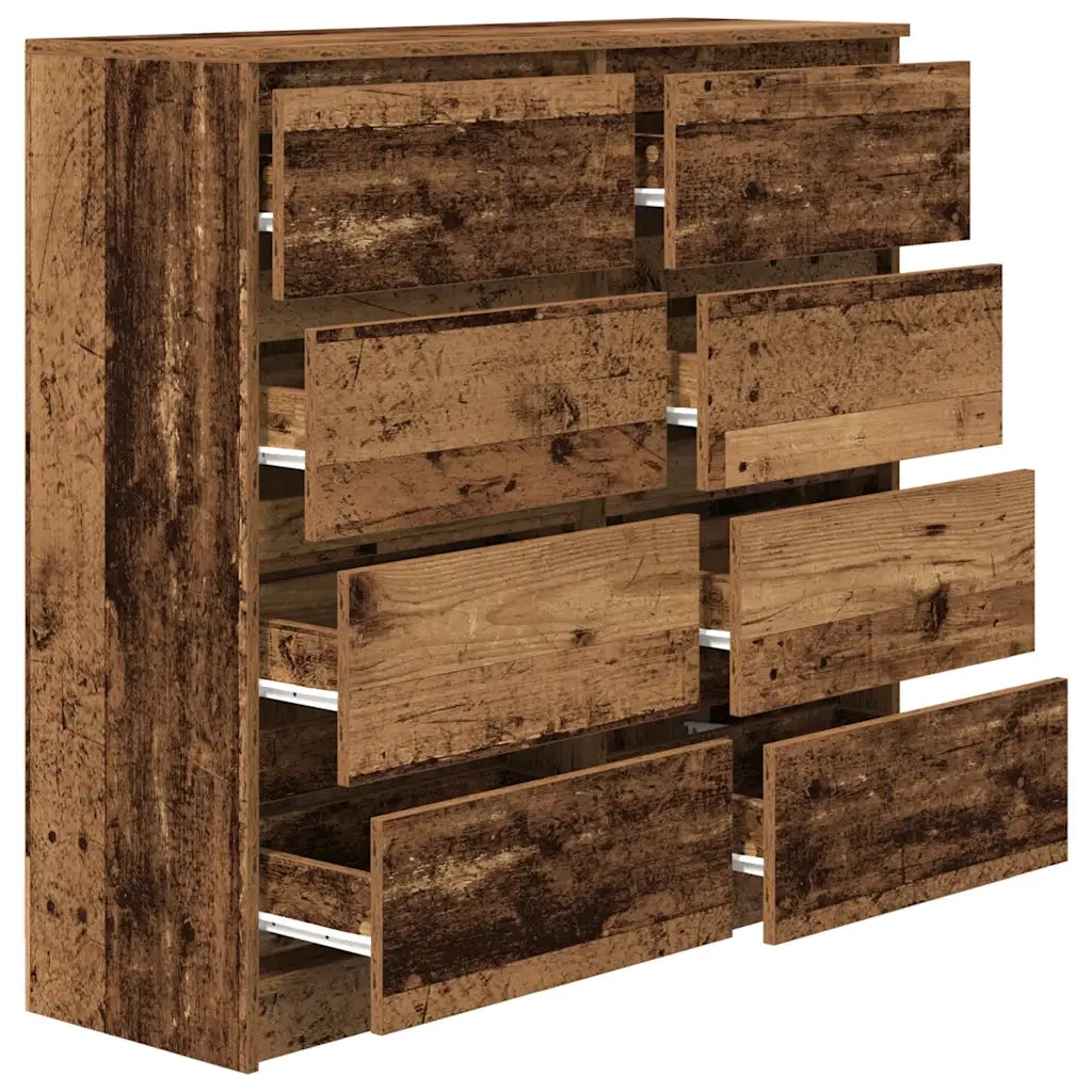 vidaXL Credenza Legno Antico 100x35x99 cm in Legno Multistrato