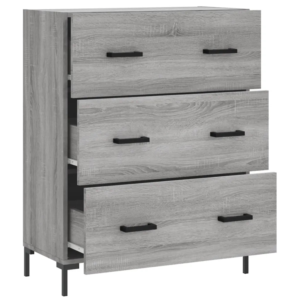 Credenza-Buffet-Armadio da cucina Grigio Sonoma 69,5x34x90 cm in Legno Multistrato 277253