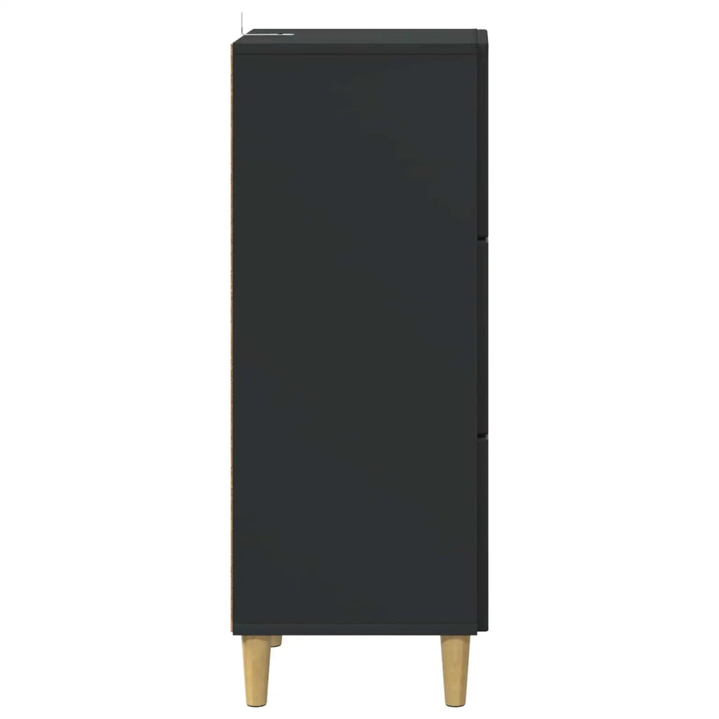 Mobile con Cassetti Nero 33 x 34,5 x 90 cm Legno ingegnerizzato 894616