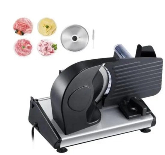 Snidatrici carne - Snidatrice carne - Snidatrice carne universale - Snidatrice carne elettrica - Inclusa 2 lame premium in SUS420 - Snidatrice carne per uso domestico - 19 cm - 180W - Nero