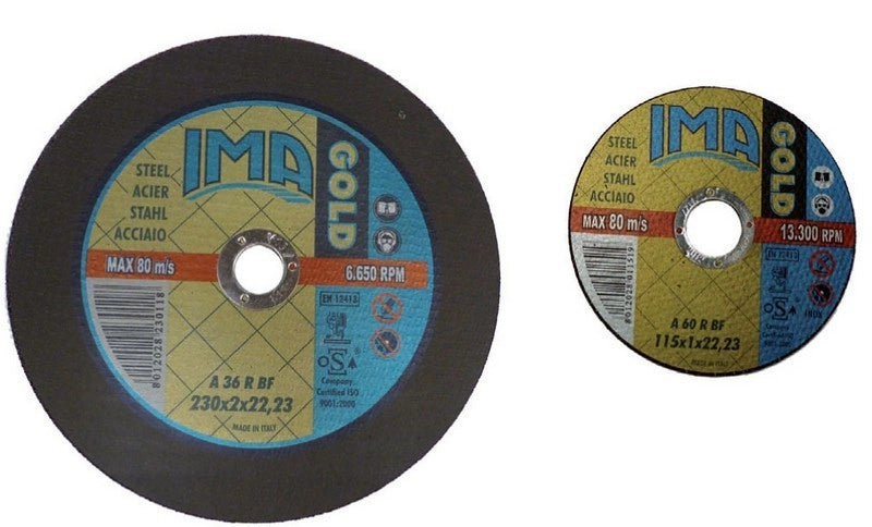 DISCO ABRASIVO IMA 50PZ TAGLIO ACCIAIO 115x1,0 MOLA ABRASIVA
