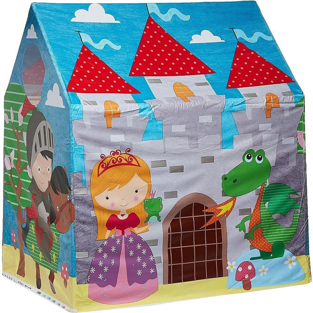 Trade Shop - Casetta Tenda In Pvc Per Bambini 3-6 Anni Castello 95x107x75 Cm Pieghevole 45642 -