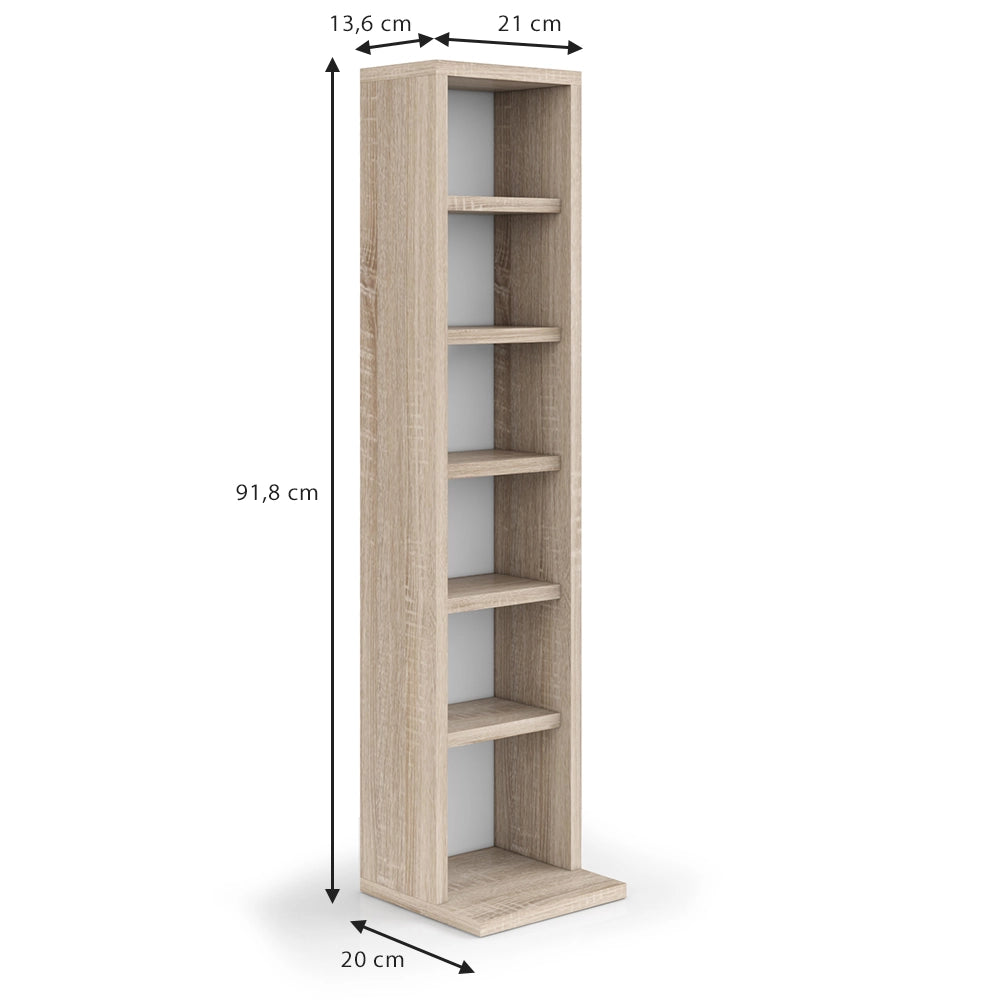 Vicco Scaffale porta cd Sonoma 21 x 91.8 cm
