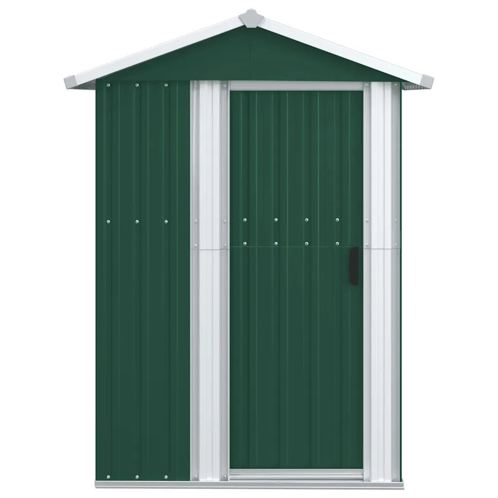 Capanno da Giardino Verde 126x97,5x177 cm Acciaio Zincato