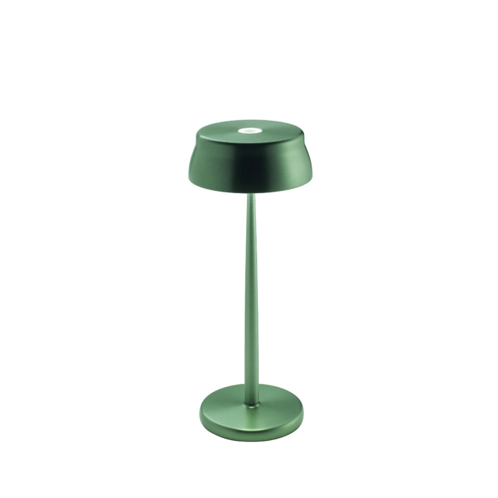 Zafferano Sister Light Wi-fi Lampada a led smart da tavolo Verde ricaricabile e dimmerabile