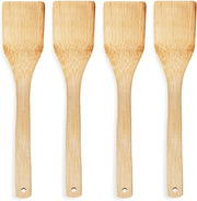 Utensili in legno di bambù - 4 articoli di uso quotidiano di alta qualità - cucchiaio in legno - spatola in legno