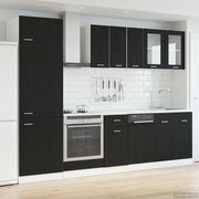 Unità Cucina Lyon 8 pcs Rovere Nero Legno ingegnerizzato 3445843