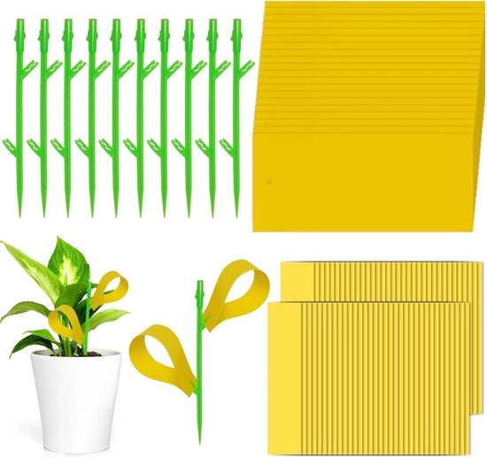 Cattura Insetti Adesivo - Cattura Zanzare - Adesivo per Insetti - Senza Insetticidi - Cattura Insetti Plastica - Autoadesivo - Cattura Insetti Sospeso e Inseribile - Cattura Insetti per Piante