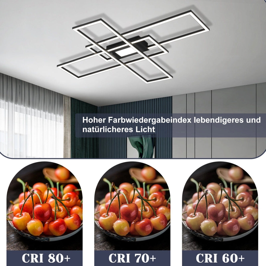 ZMH Lampada da soffitto plafoniera LED moderna 50W telecomando per soggiorno corridoio