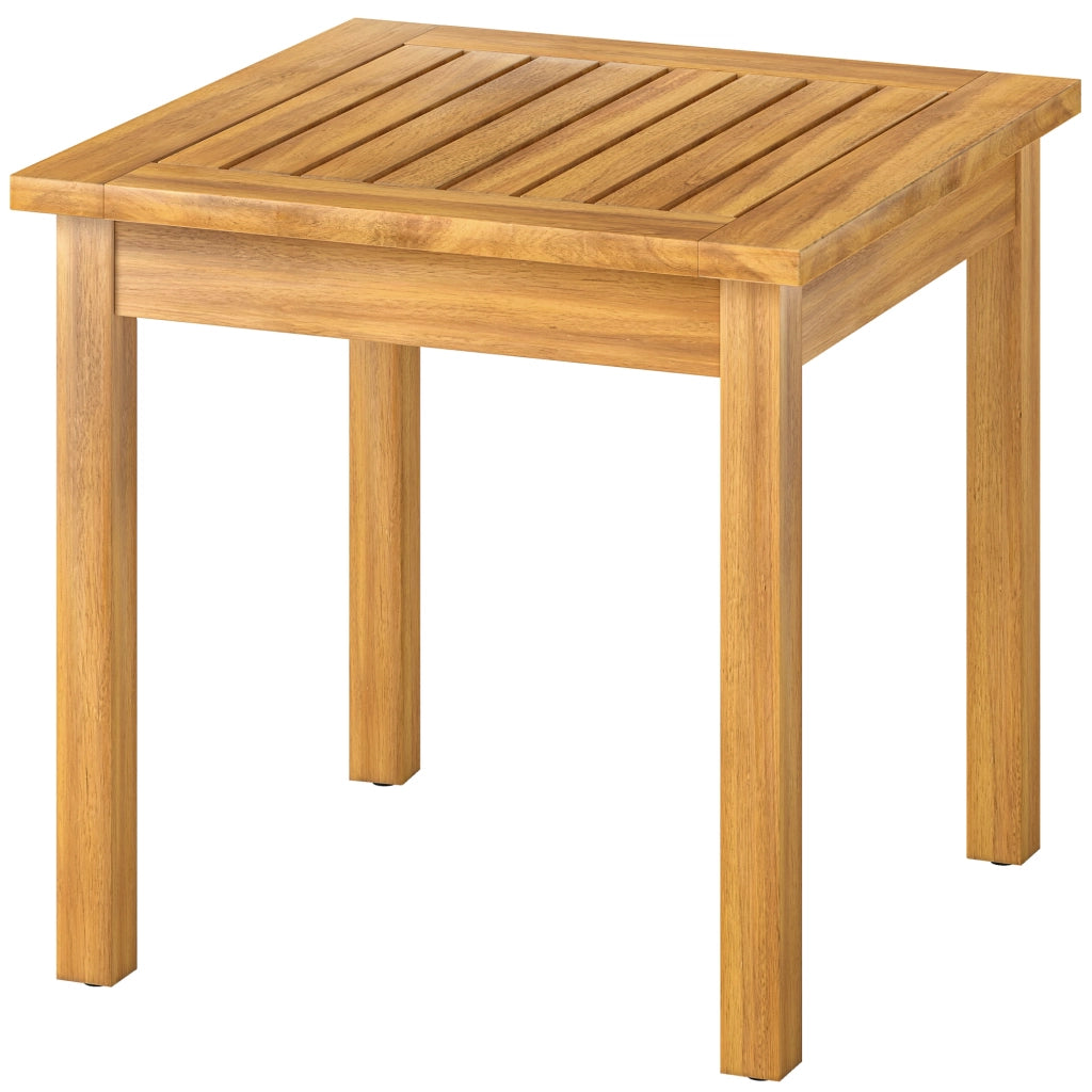 Tavolino da Giardino Quadrato in Legno Acacia Massello ¨C Xylo ¨C 48x48x46cm Naturale