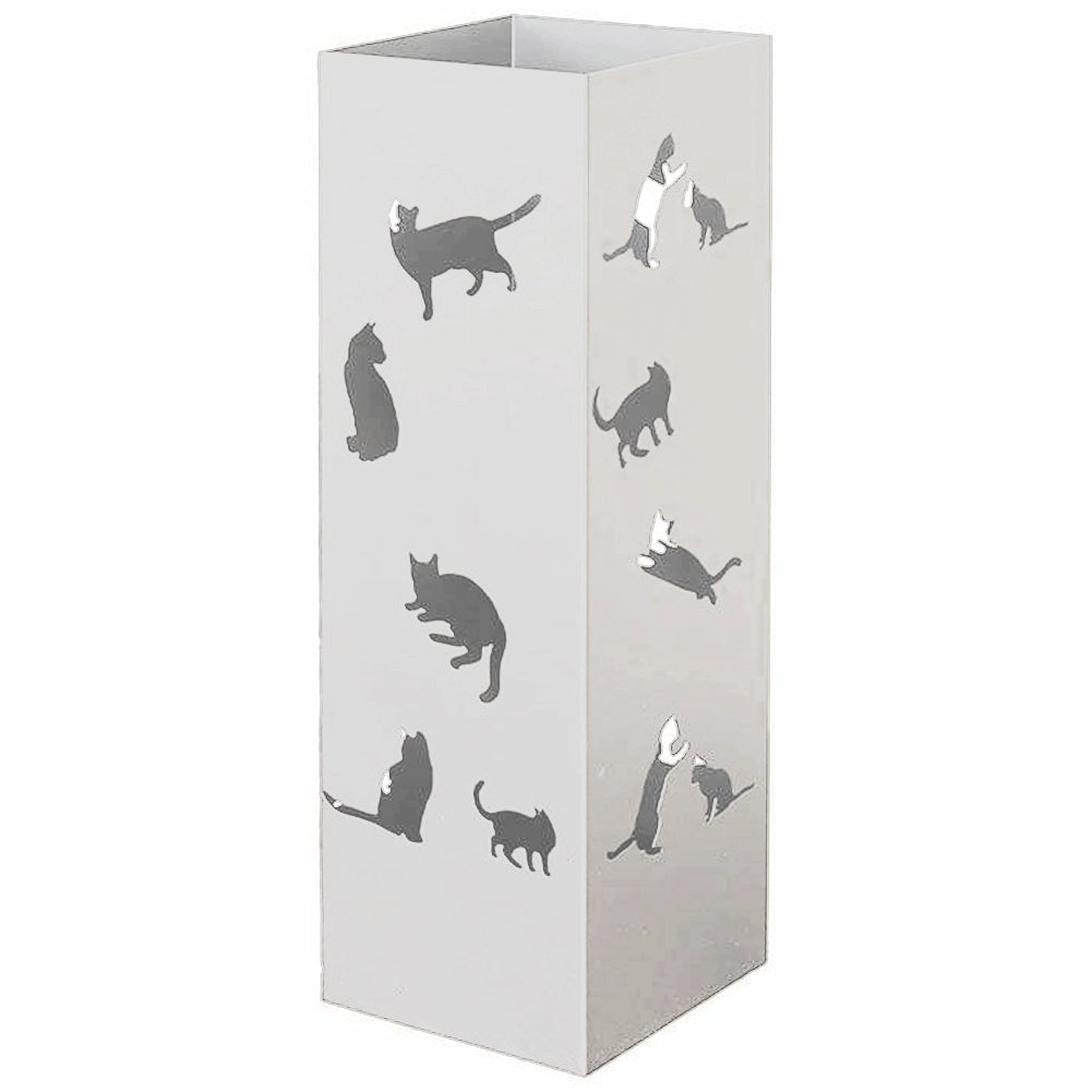 Portaombrelli Bianco per Ingresso Design Gatti Porta Ombrelli 15.5 x 15.5 x 49cm