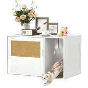 Mobile per gatti con lettiera e tiragraffi ¨C zephmum ¨C bianco 80x50x50 cm