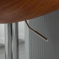Set di 2 Sgabelli da Bar Design Contemporaneo Altezza d'assise regolabile 64-85 cm girevoli 360° rivestimento sintetico Crema Imitazione Legno