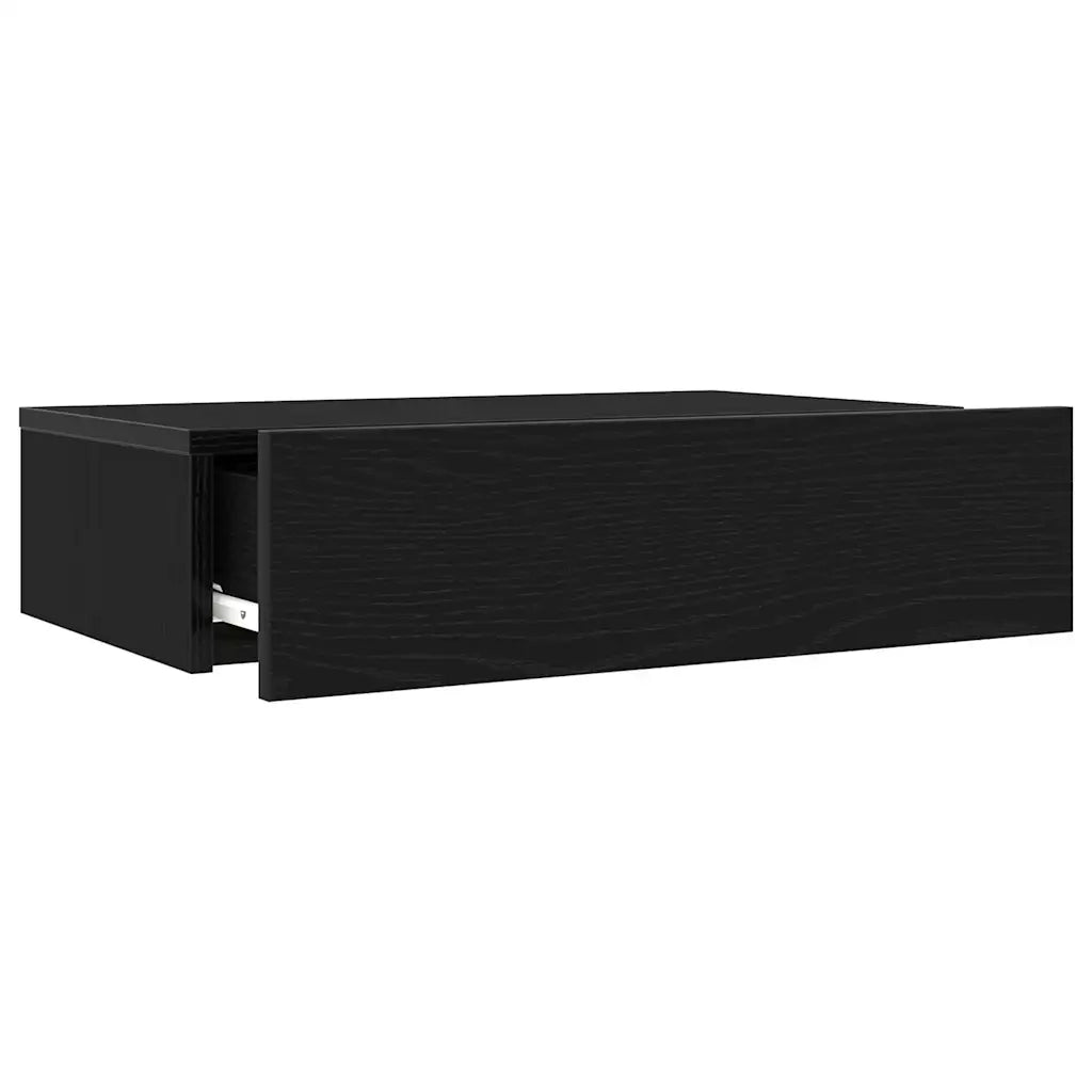 vidaXL Mobile TV con luci a LED Rovere Nero 60x35x15,5 cm