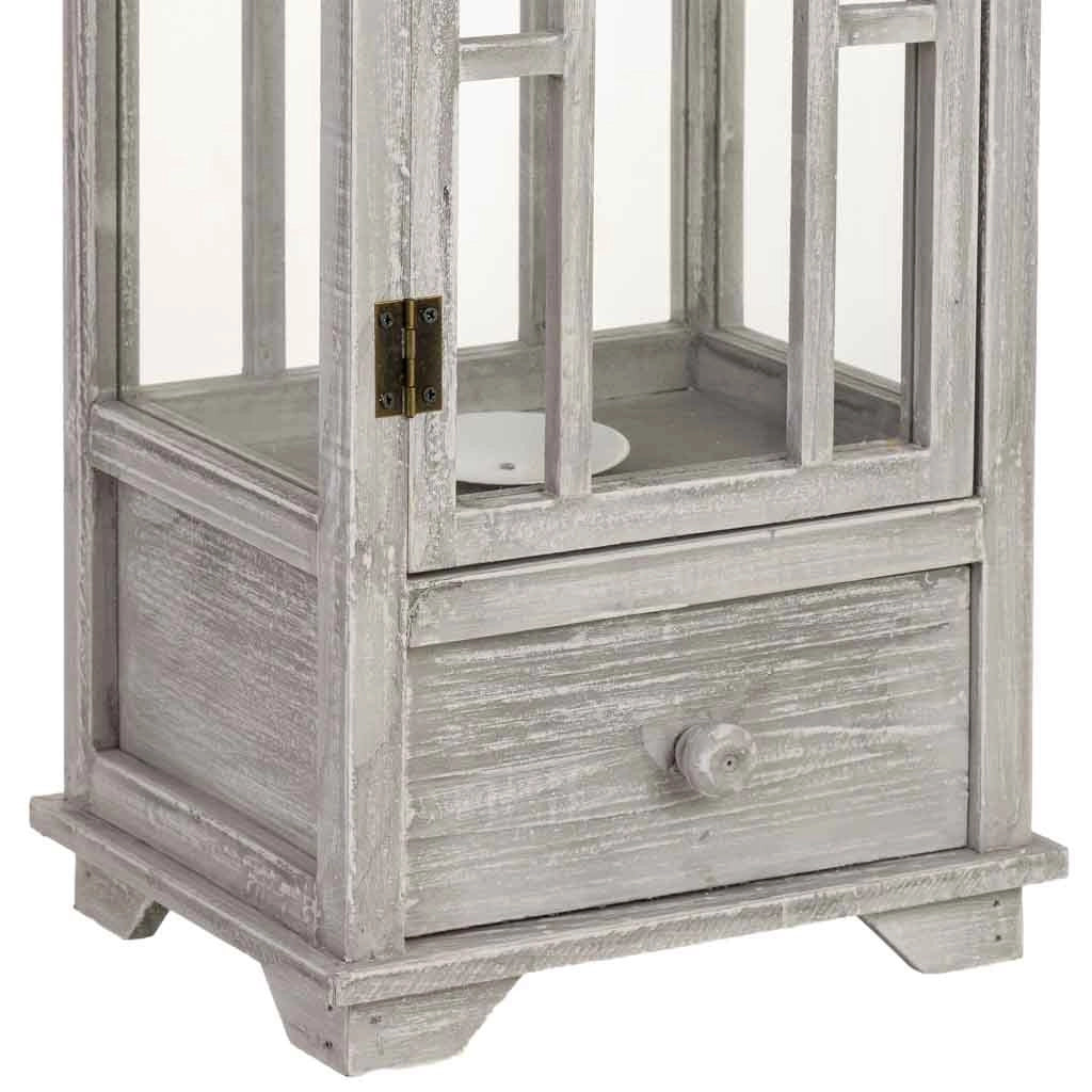 Lanterna in legno 26x21x75h cm