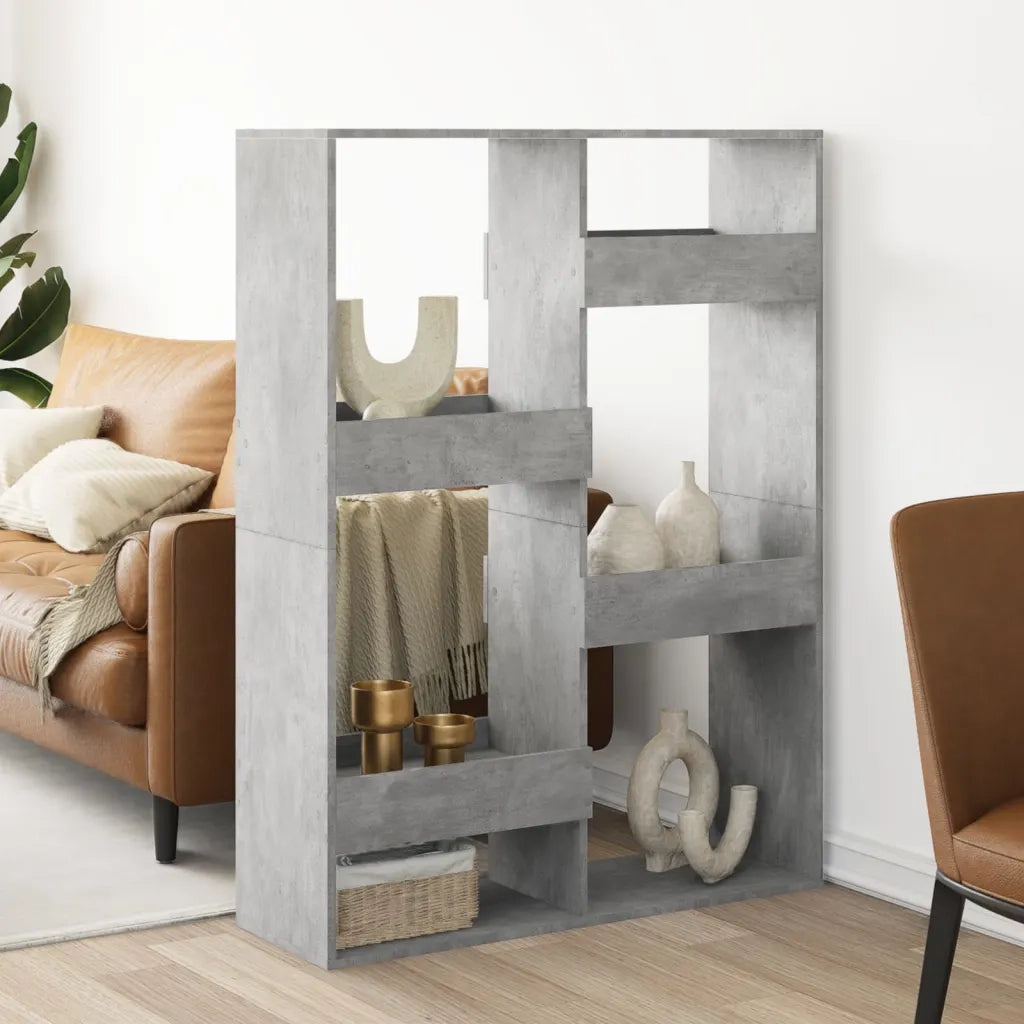 Divisorio Ambienti | Divider per stanze | Paravento Grigio Cemento 100x33x135 cm in Truciolato