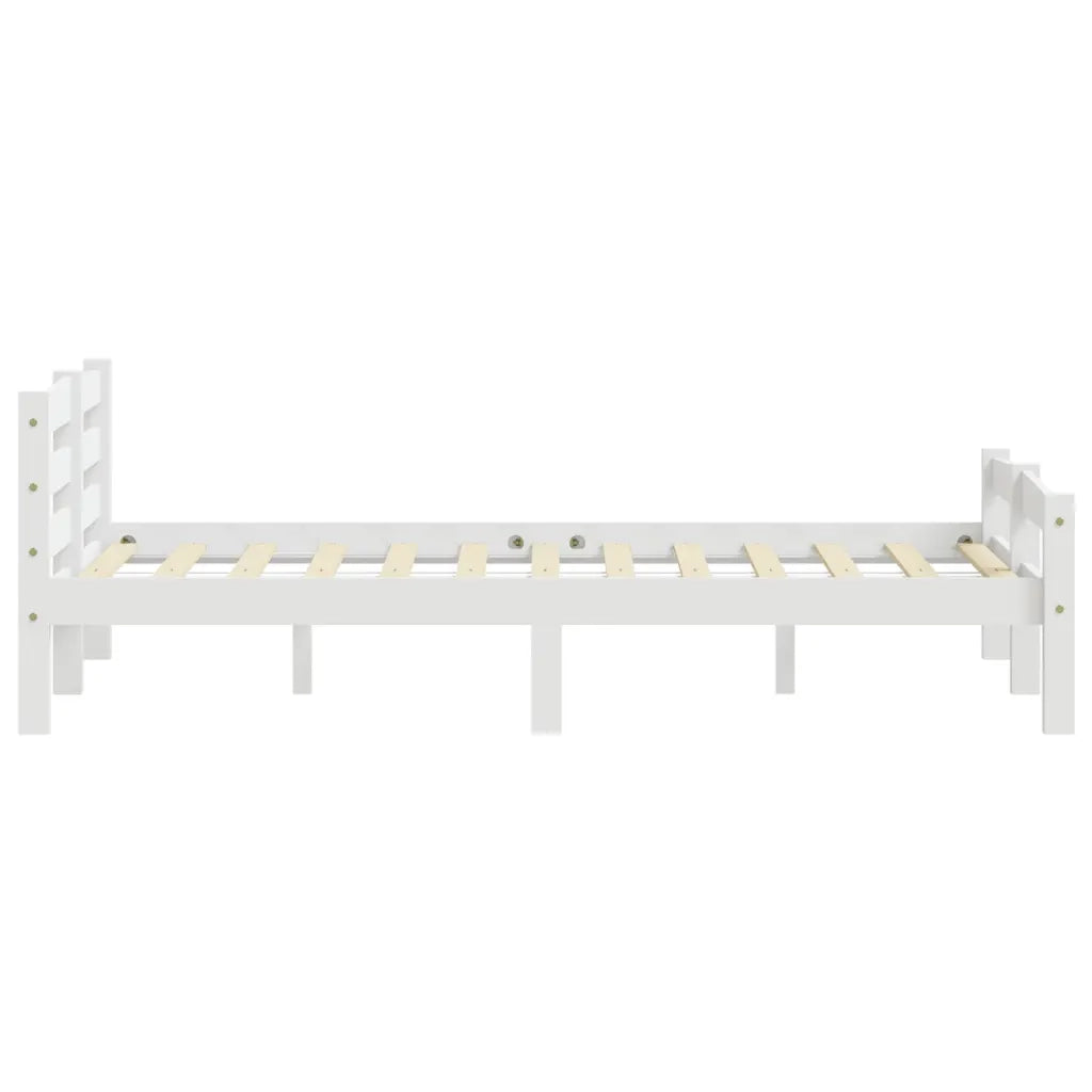 Giroletto senza Materasso Bianco 160x200 cm in Legno di Pino 322072