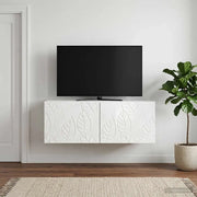 Mobile Porta TV da Muro 59,5 x 41 x 30 cm Bianco Lucido 898849