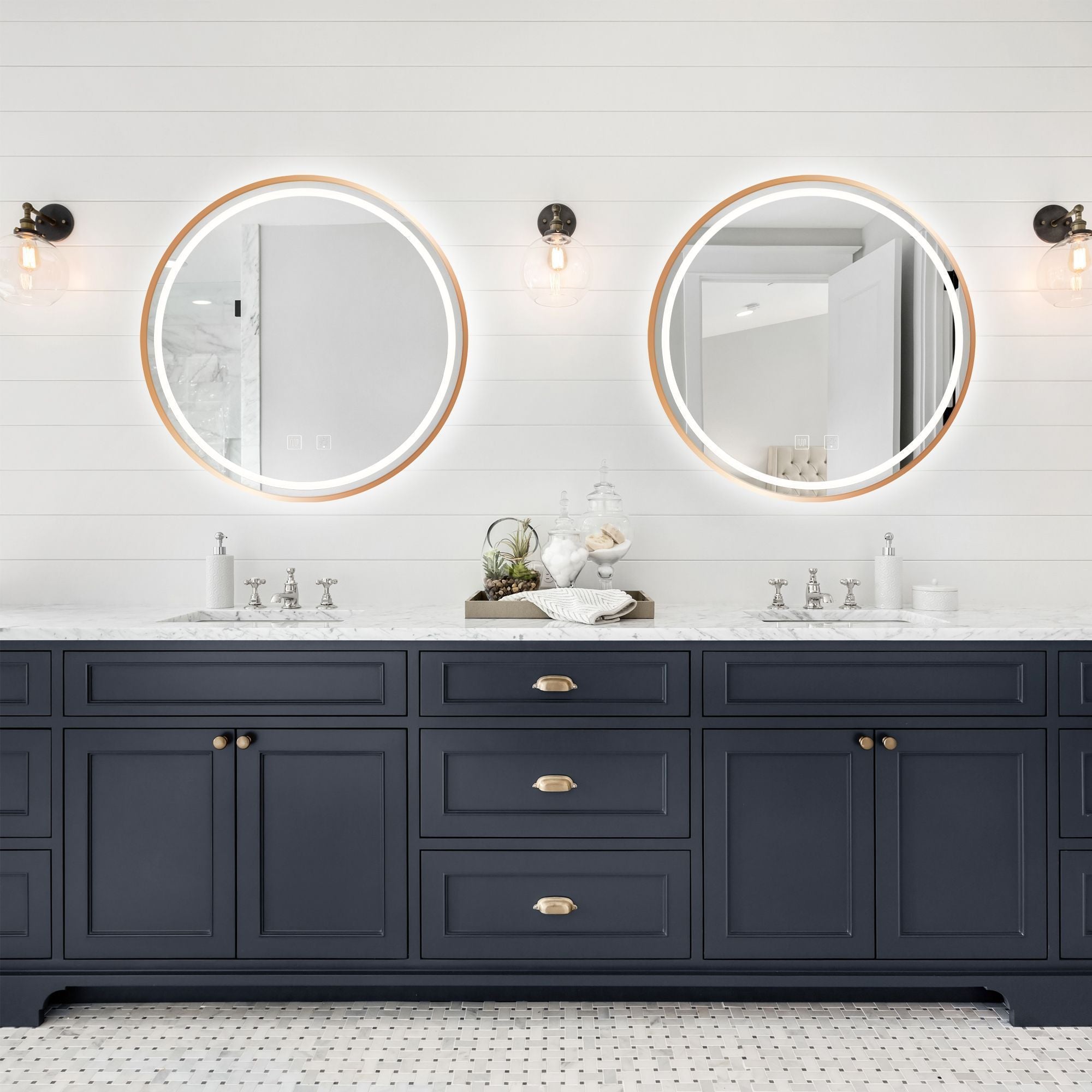 Specchio Led 70cm Mmj Brush Copper