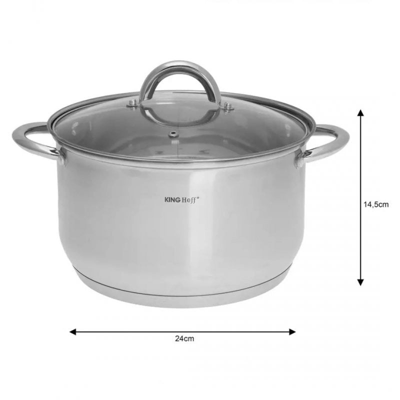 Kinghoff KH-4447 Set di pentole in acciaio inossidabile di alta qualità