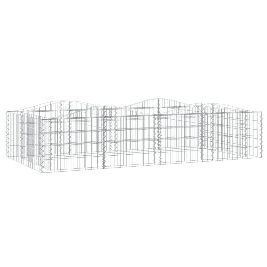 Gabbione rialzato ad arco 200 x 100 x 50 cm ferro zincato argento 02_0039931