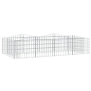 Gabbione rialzato ad arco 200 x 100 x 50 cm ferro zincato argento 02_0039931