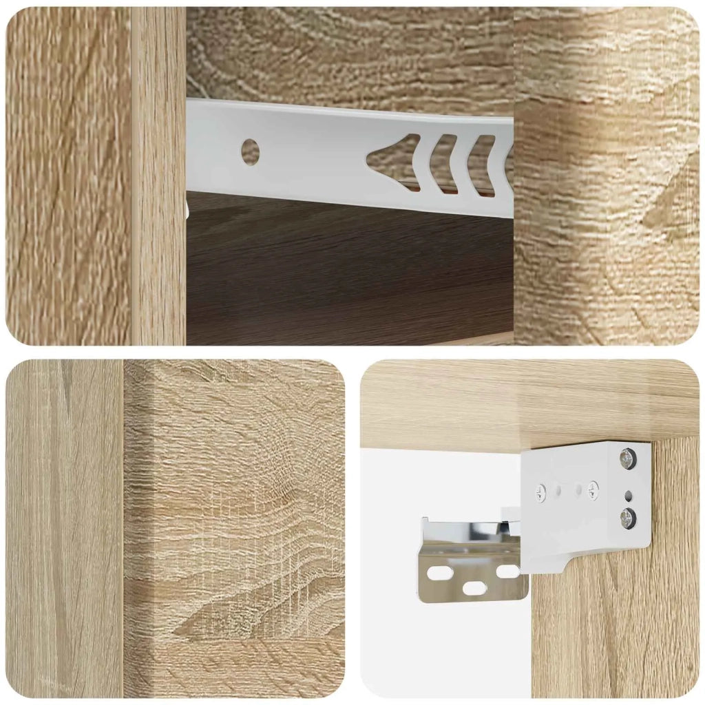 Mobiletto da notte a muro Rovere Sonoma 34,5 x 33 x 20 cm 899109