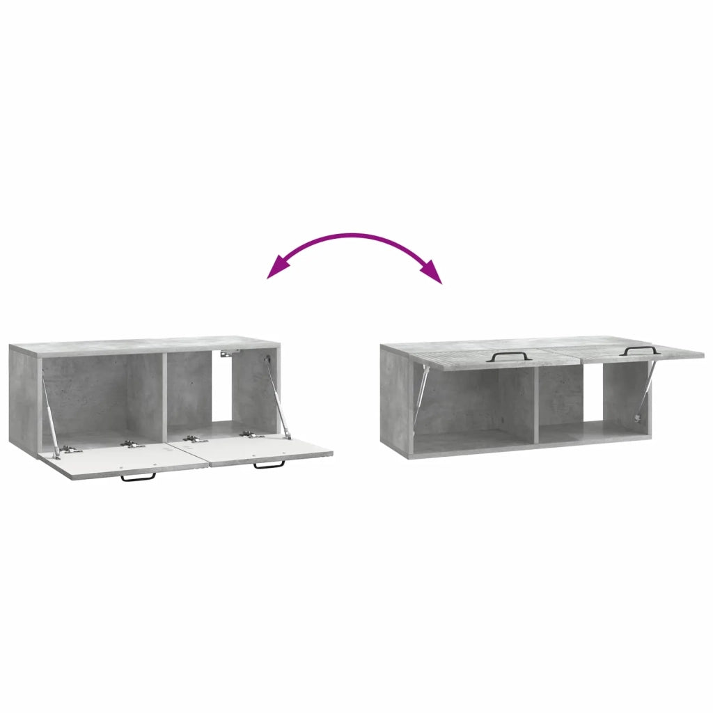 Mobile Porta TV da Muro Grigio Cemento 78,5 x 31 x 30 cm