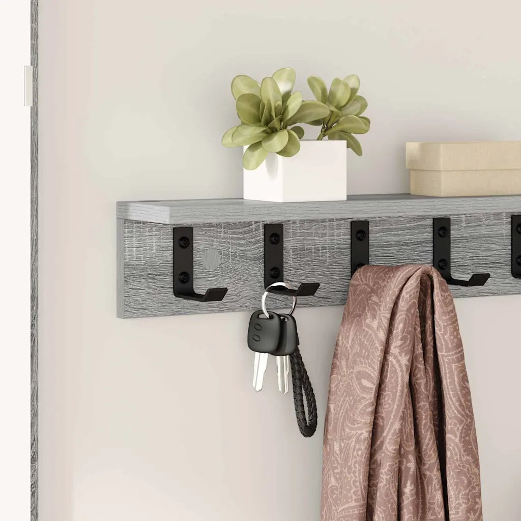Appendiabiti a muro Grigio Sonoma 60 x 10,5 x 10,5 cm 874360