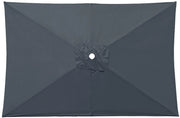 Parasole sostitutivo per 10ft x 6,5ft 6-ribs patio parasole per esterni, protezione UV per piscina, giardino, cortile (solo copertura) - grigio - 2*3m