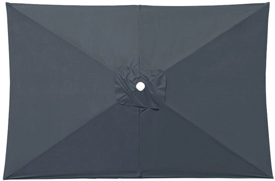 Parasole sostitutivo per 10ft x 6,5ft 6-ribs patio parasole per esterni, protezione UV per piscina, giardino, cortile (solo copertura) - grigio - 2*3m