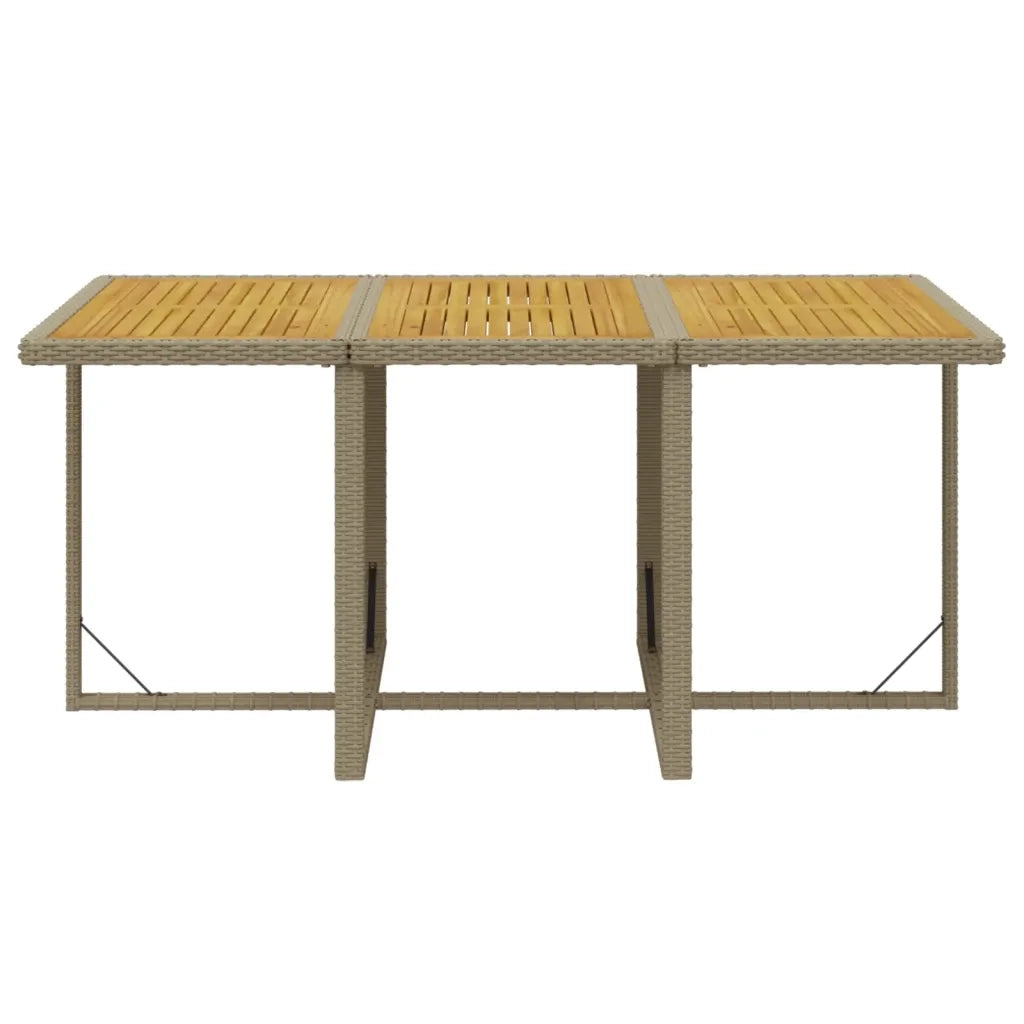 Set da Pranzo per Giardino 7 pz con Cuscini in Polyrattan Beige cod mxl 38597