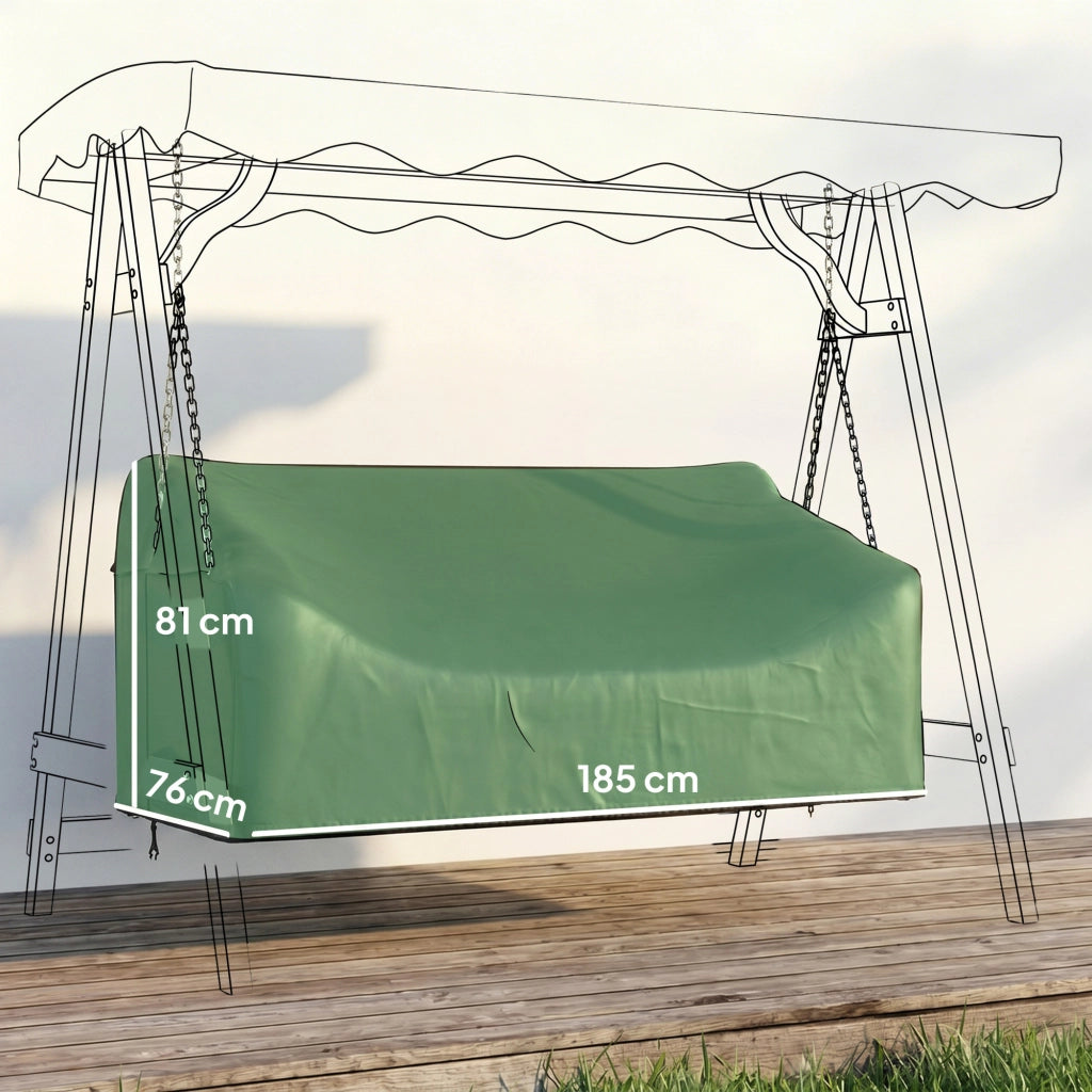 Copertura per Altalena da Giardino 3 Posti ¨C zephmum ¨C 420D Oxford, Impermeabile, Antivento, UV Resistente