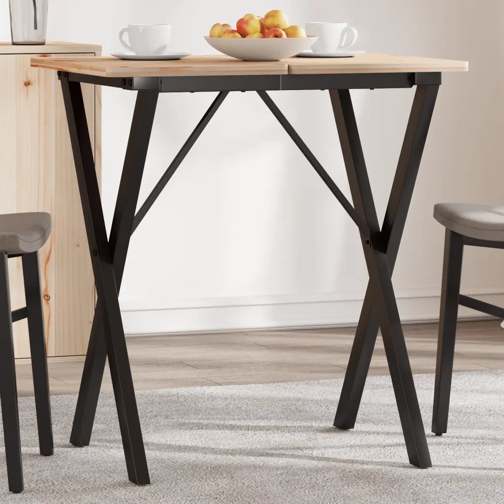 Telaio Gambe a O per Tavolo da Pranzo 40x40x73 cm in Acciaio