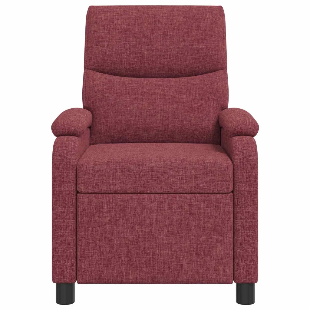 Divano Sedia-Poltrona reclinabile Rosso Vino Tessuto 443422