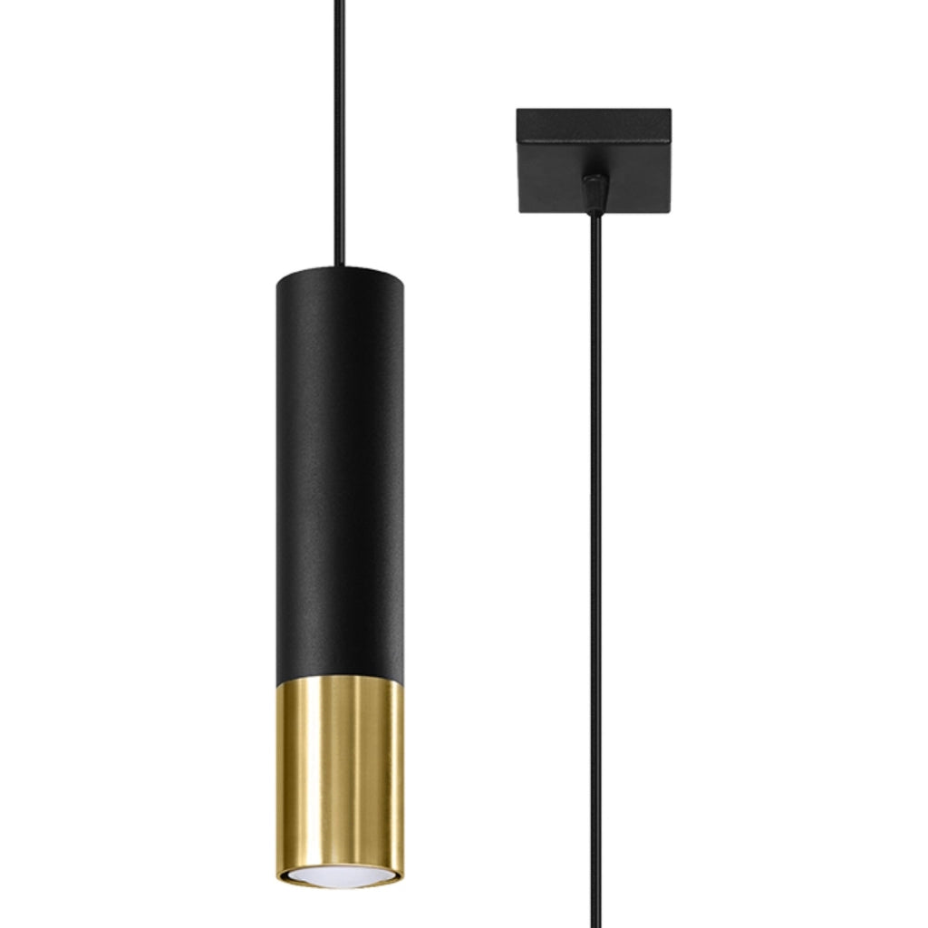 Lampada a sospensione Pure Lume SPIREXEZ 1 GU10 nero oro