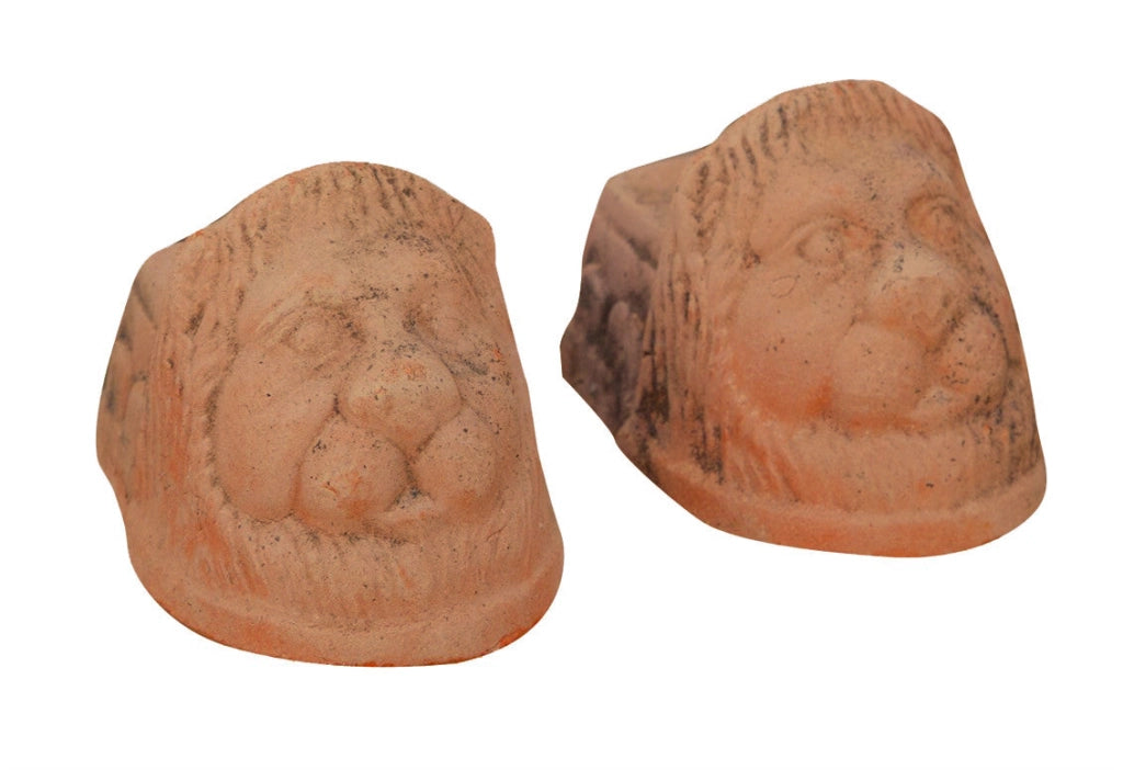 Biscottini SET 8 PIEDINI SOTTOVASO INVECCHIATI, IN TERRACOTTA TOSCANA 100% MADE IN ITALY INTERMENTE LAVORATA A MANO L10XPR8XH8 CM