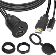 Adattatore USB C HDMI 2-in-1 - Pannello Immergibile da Montaggio per Auto e Ufficio - 4K@60Hz